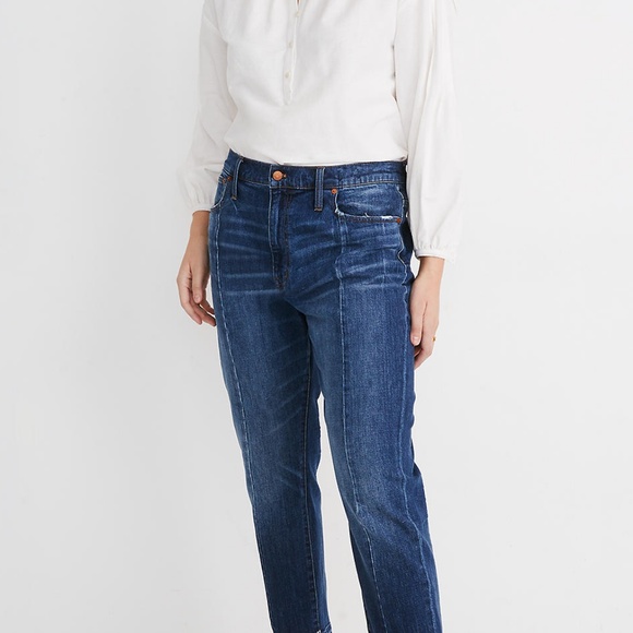 NWT Madewell high-rise slim boyjean seamed crop 26 - Picture 7 of 8
